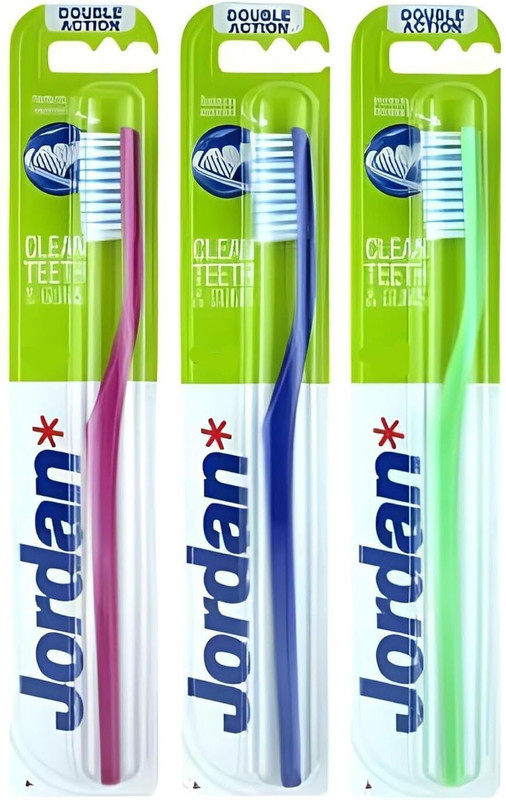 EESHA ETERNAL Jordan Manual Toothbrush Soft Medium Mixed Bristle gentle to Teeth & Gums Medium Toothbrush(Pack of 3)