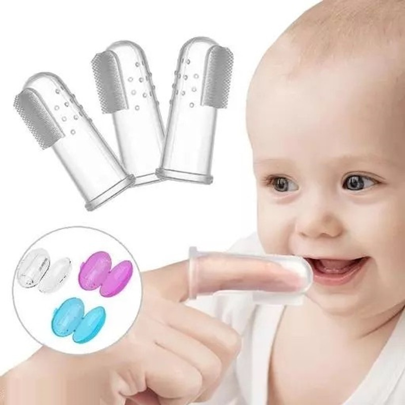 KOTLEY Baby silicon finger tooth brush for new born & infants Ultra Soft Toothbrush(Pack of 3)