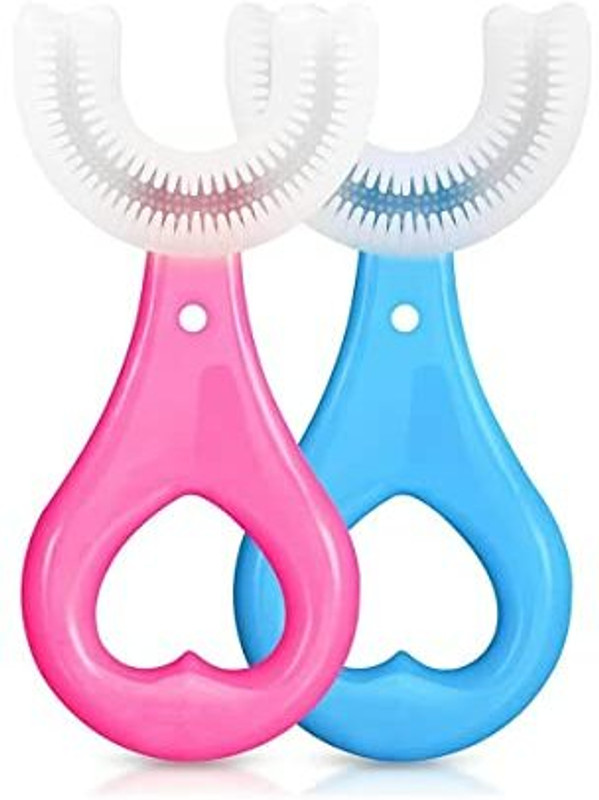 NetNexus U Shaped Kids Toothbrush for Kids 3-5 Years Children Soft Toothbrush(Pack of 2)