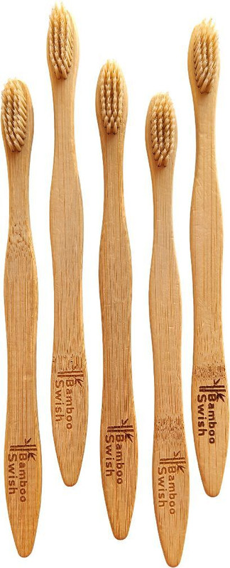 Bamboo Swish Organic Bamboo with BPA-Free Bristles - 100% Biodegradable & Compostable Ultra Soft Toothbrush(Pack of 2)