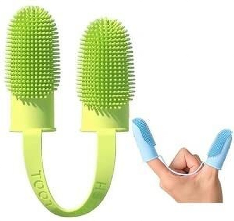 KURMIYA Silicone Pet Finger Toothbrush Pet Toothbrush(Universal)