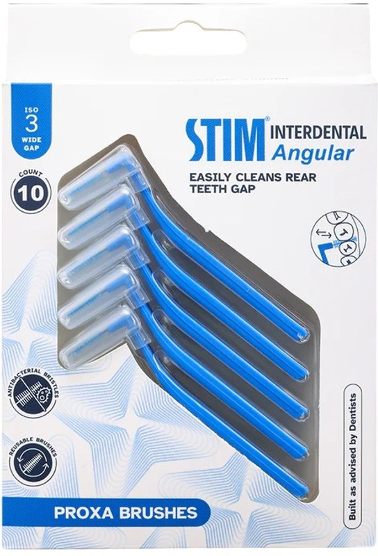 MEDDENT Interdental Angular Blue IOS-3 Extra Soft Toothbrush