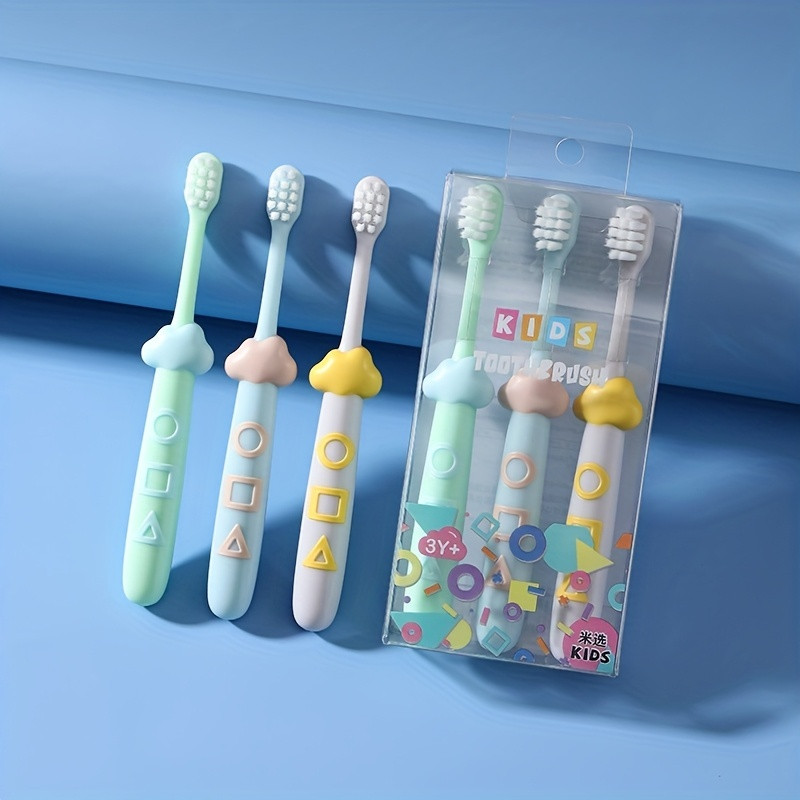 Magic Pebbles Baby & Kids Toothbrush | Soft Bristles | Comfortable Grip | Daily Oral Care Extra Soft Toothbrush(Pack of 3)