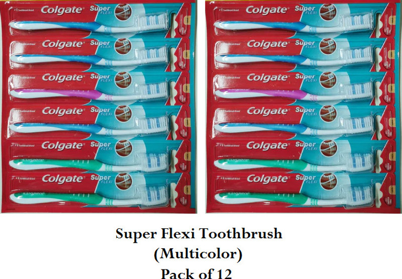 Colgate Super Flexi Soft Toothbrush(Pack of 12)