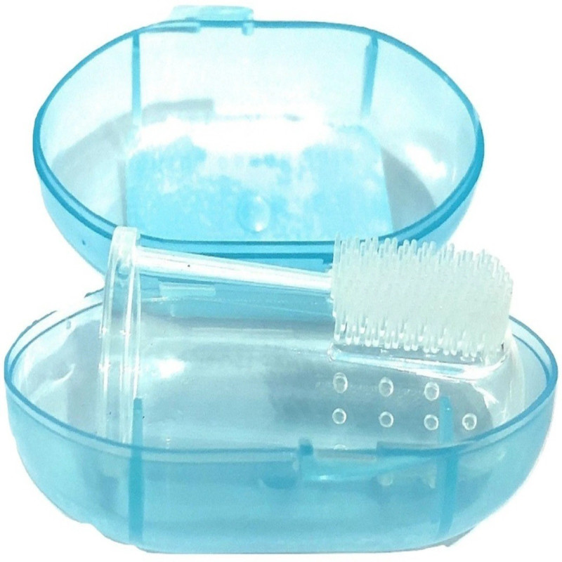 Vibecarts finger toothbrus baby finger Blue 1 Extra Soft Toothbrush