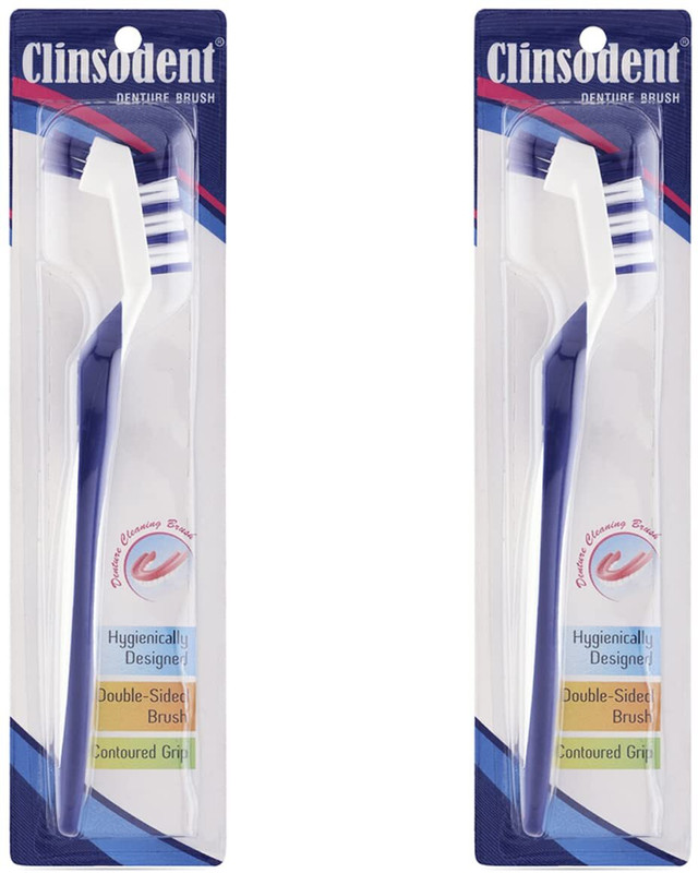 ICPA Clinsodent Denture Brush (Pack of 2) dental floss Medium Toothbrush(Pack of 2)