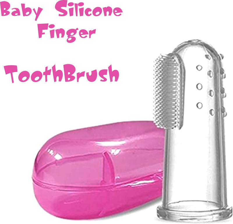 Lvnshika Enterprises Baby Silicone Finger Toothbrush| Massage & Cleaning Gums| Friendly| Newborns| Soft Toothbrush