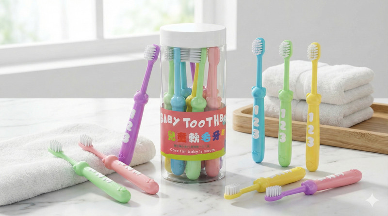 Wagwanfly Kids Toothbrush Soft Bristle Toothbrush for Kids Colorful Number Toothbrush Extra Soft Toothbrush