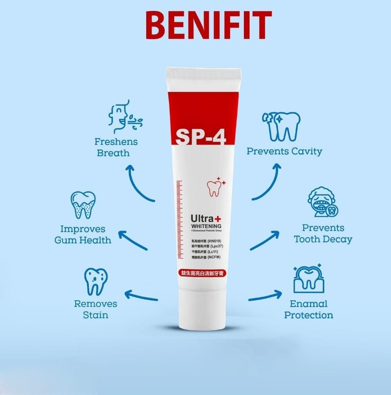 ZOPHORUS SP-4 Advanced Oral Care Toothpaste with Probiotic Whitening Formula (30g) Pack 3 Teeth Whitening Kit