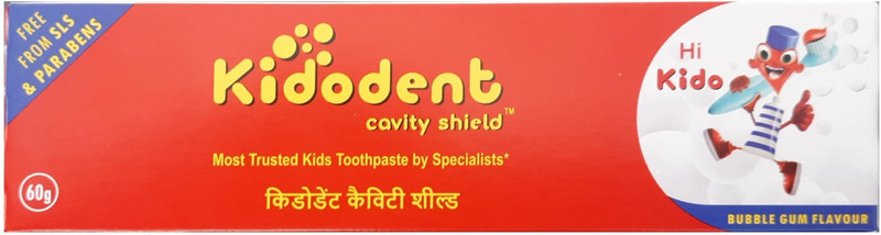 KIDODENT Cavity Shield Kids Toothpaste - New Pack with Free Toothbrush for kids Toothpaste(60 g)