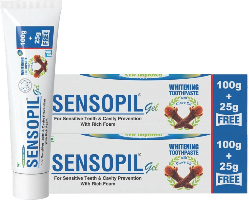 Sensopil Gel Whitening Toothpaste, Dual Action Formula For Deep Repair Of Sensitive Teeth Toothpaste(250 g, Pack of 2)