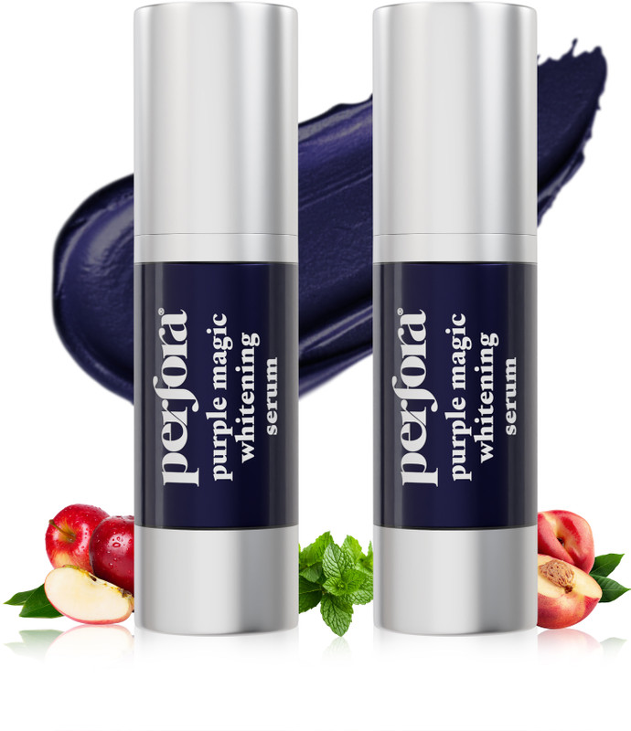 Perfora Purple Magic Whitening Serum|Enamel Safe & Stain Remover|Pack Of 2 | Apple Peach Toothpaste(60 ml, Pack of 2)