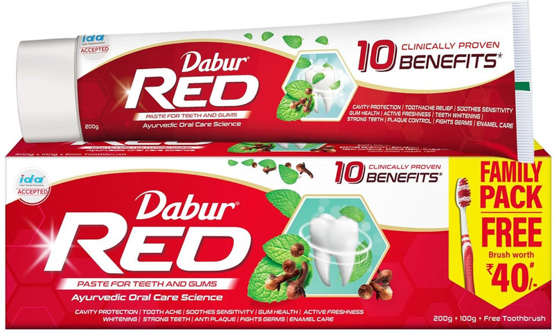 Dabur Toothpaste - India's No.1 Ayurvedic Paste, Provides Protection Plaque Removal Toothpaste(700 g)