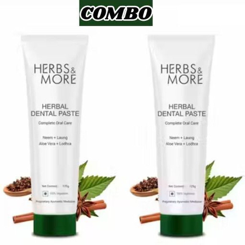HERBS & MORE Dental Paste-Toothpaste-Teeth Shine-Teeth Whitening Toothpaste(125 g, Pack of 2)