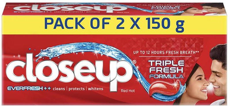Closeup Everfresh+ Red Hot Gel Toothpaste 150 g (Pack of 2) Toothpaste(300 g, Pack of 2)
