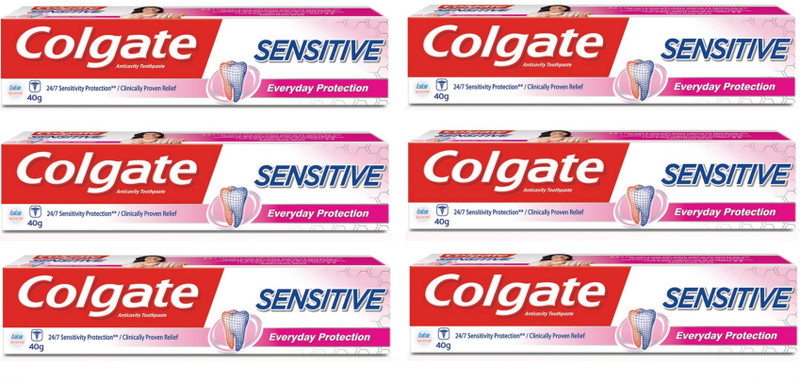Colgate Sensitive Everyday Protection 40g Toothpaste (240 g, Pack of 6)
