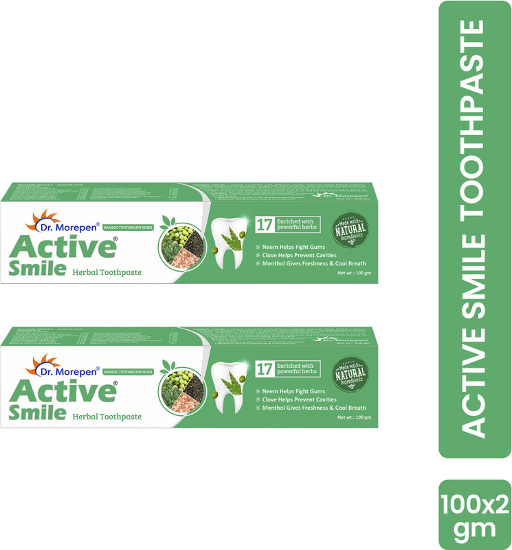 Dr. Morepen Active Smile Toothpaste(200 g, Pack of 2)