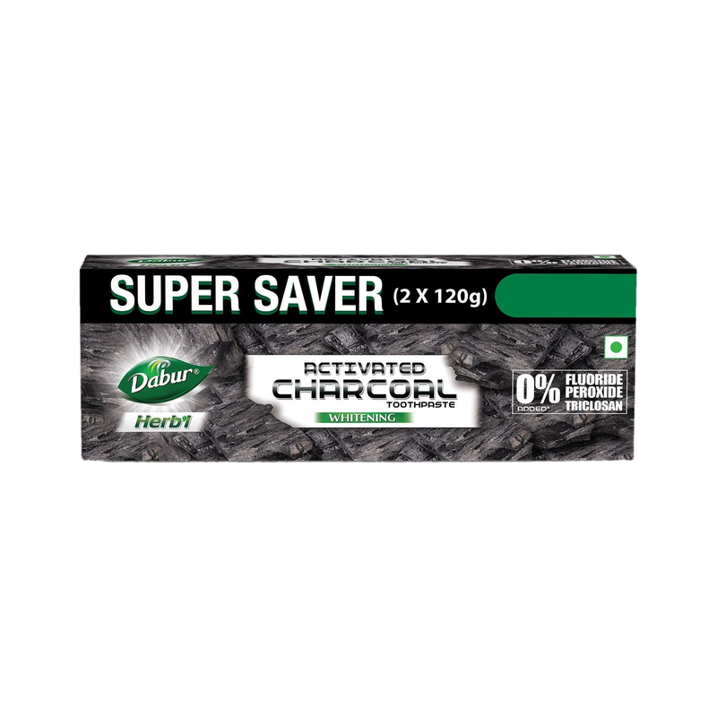 Dabur Herb'l Charcoal & Mint Whitening Toothpaste(240 g, Pack of 2)