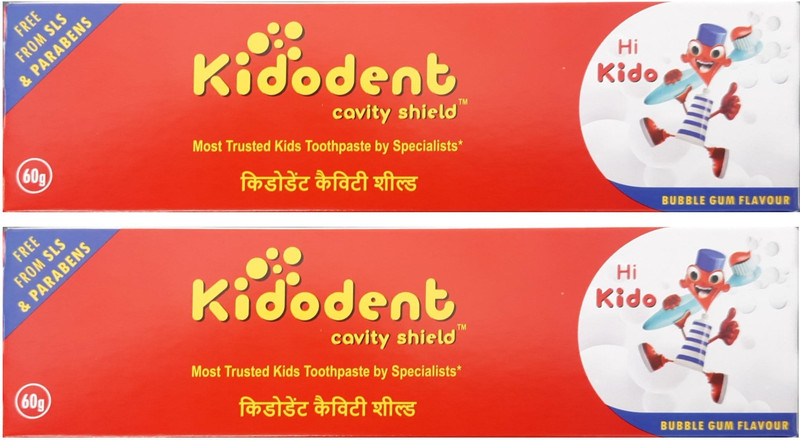 KIDODENT Cavity Shield - Kids Toothpaste - Free From SLS & PARAEBN Toothpaste(120 g, Pack of 2)