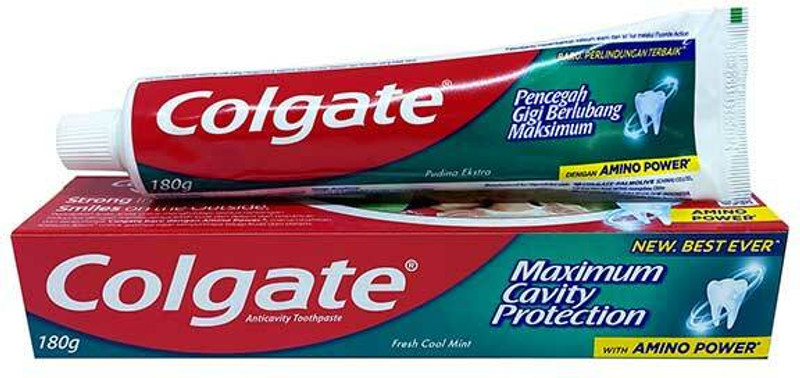 Colgate MAXIMUM CAVITY PROTECTION FRESH COOL MINT WITH AMINO POWER TOOTHPASTE Toothpaste (180 g)