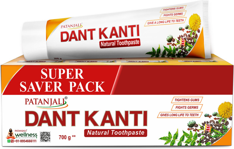 PATANJALI Dant Kanti Natural Toothpaste Makes Teeth Strong, Tightens Gums Toothpaste(700 g)