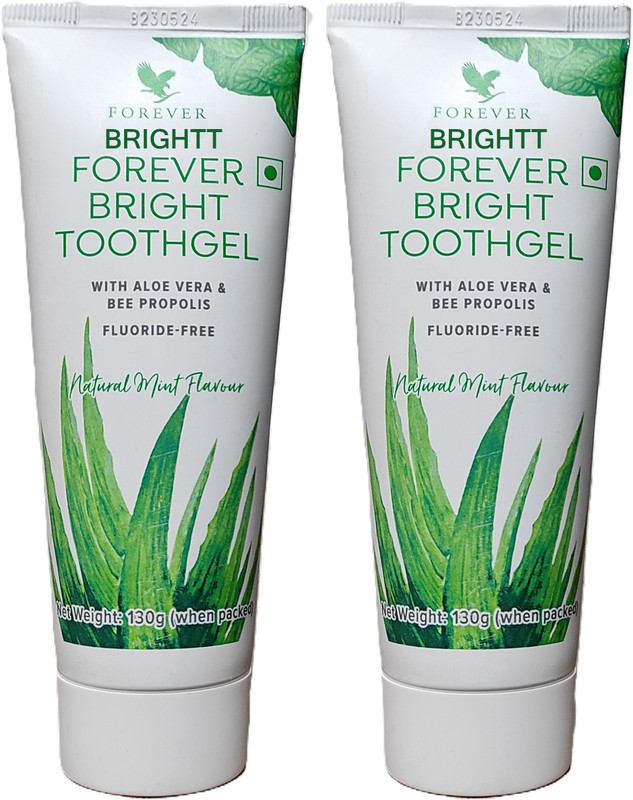 BRIGHTT FOREVER BRIGHT ALOEVERA TOOTH GEL TOOTHPASTE NATURAL MINT FLAVOUR Toothpaste(260 g, Pack of 2)