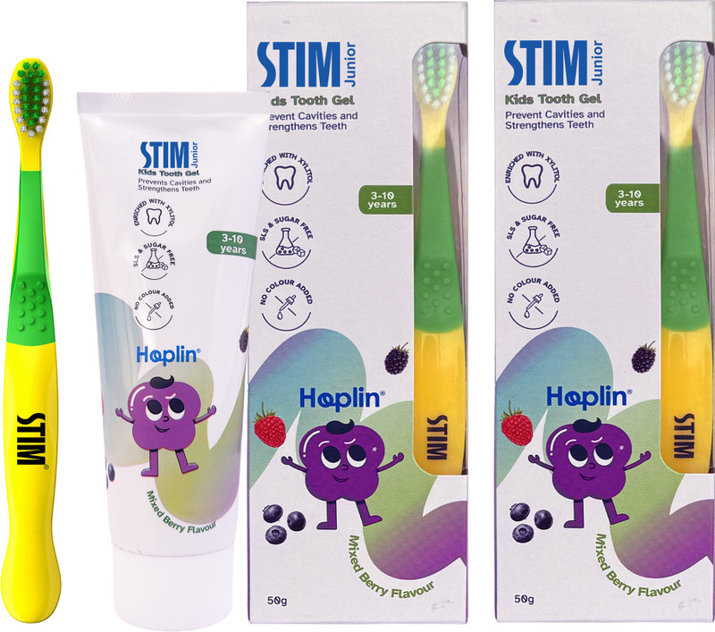 STIM Junior Toothpaste | 3-10 Years | Berry Flavour | Safe & SLS Free | Pack of 2 Toothpaste(100 g, Pack of 2)