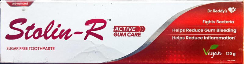 STOLIN -R active gum care & sugar free toothpaste 120gm, 3pcs. Toothpaste(120 g, Pack of 3)