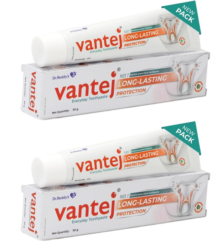 Vantej Dr Reddy's Long Lasting Sensitivity Protection Toothpaste (50g x 2) Toothpaste(100 g, Pack of 2)