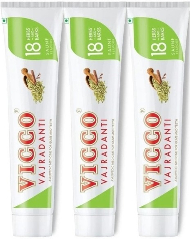 VICCO SAUNF PASTE 160 G EACH (PACK OF 3) Toothpaste(160 g)