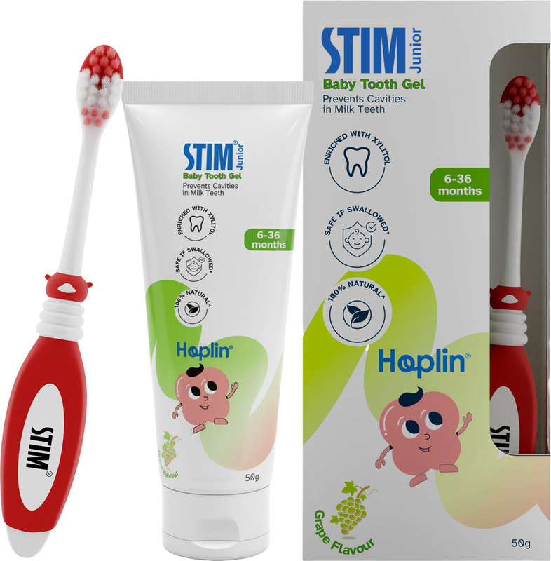 STIM Junior Baby Toothpaste | 6-36 Months | Safe to Swallow | SLS Free Toothpaste(50 g)
