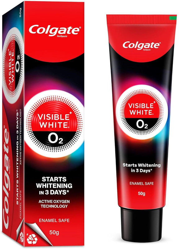 Colgate Visible White O2, Teeth Whitening Toothpaste (50g) Toothpaste(50 g)
