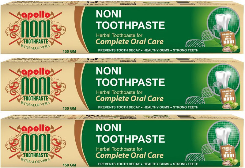 Apollo Noni Toothpaste for Cavity Protection Herbal Toothpaste Toothpaste Pack of 6) Toothpaste(150 g, Pack of 6)