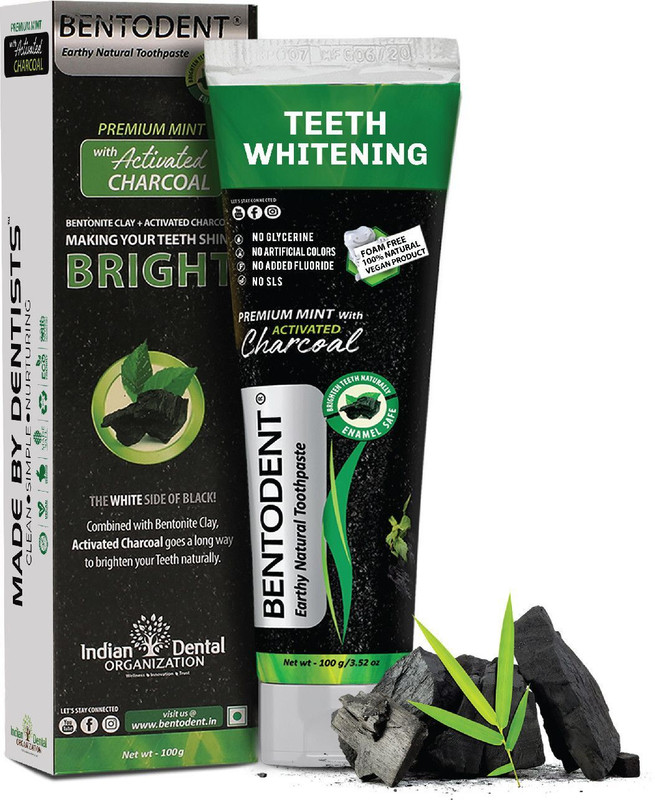 bentodent Charcoal Natural Teeth Whitening Toothpaste(100 g)