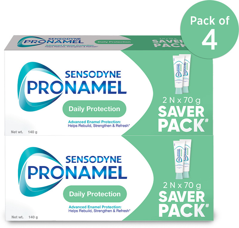 Sensodyne Pronamel Enamel Care paste with Cavity Protection & Fresh Breath Daily Protection 4x70g Toothpaste(280 g, Pack of 4)