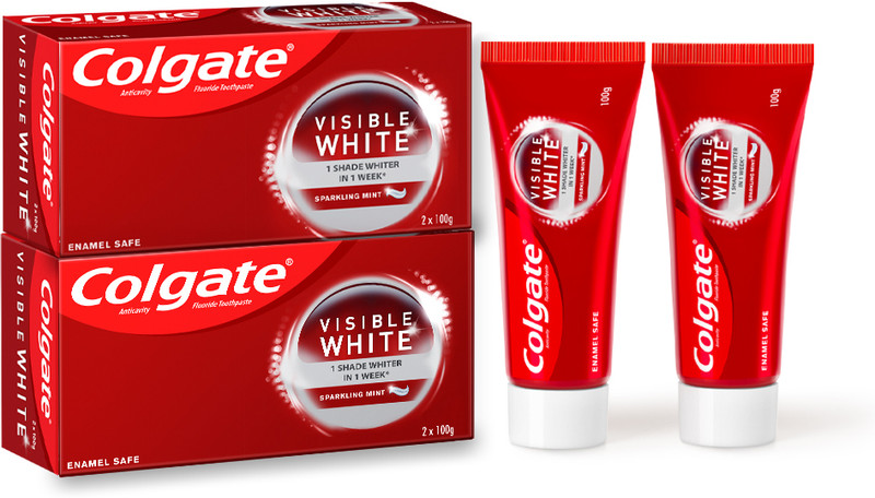 Colgate Visible White (200g x 2) Toothpaste(400 g, Pack of 2)