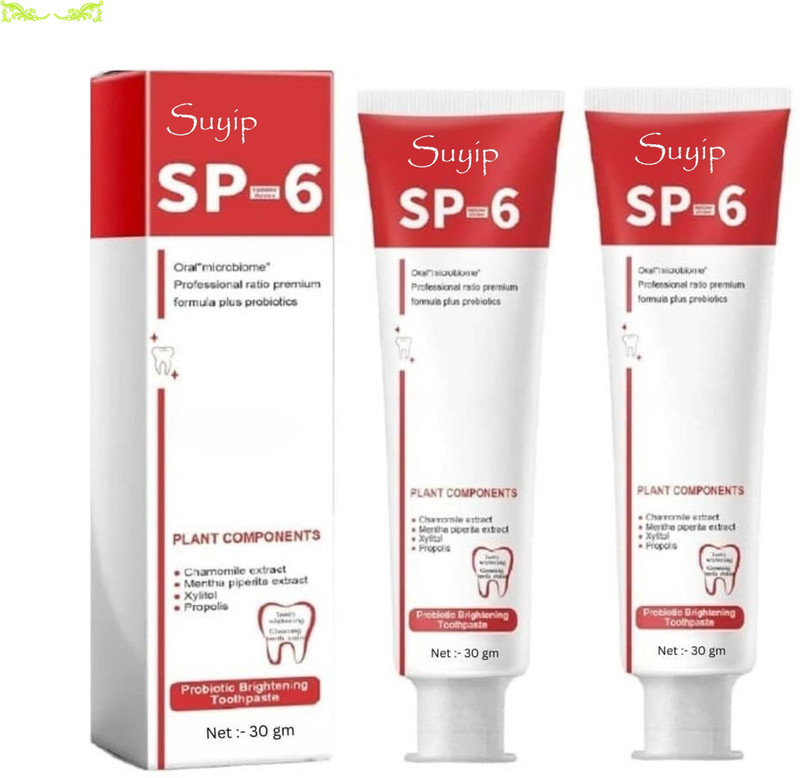 Suyip SP 6 Tooth Paste Enhanced Sparkle Shield – Pack of 2 Toothpaste(60 g, Pack of 2)