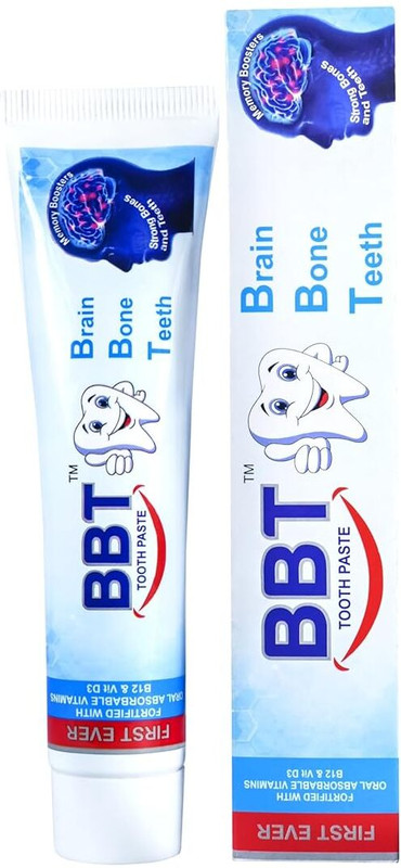 BBT Strong Teeth & Gums Vitamins B12 & D|Mint| Toothpaste(100 g)