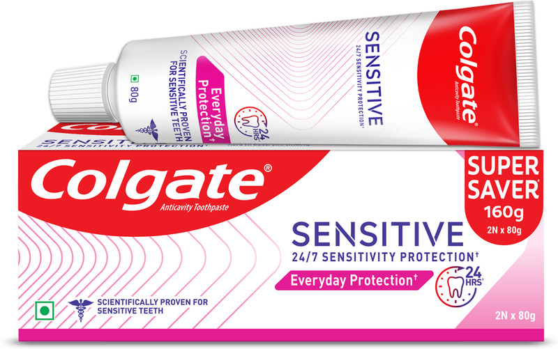 Colgate Sensitive Everyday Protection Toothpaste For Sensitive Teeth (Combo Pack) Toothpaste(160 g, Pack of 2)