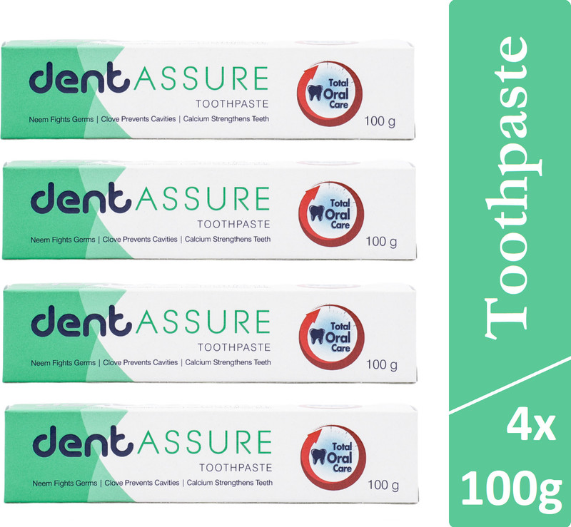 DENTASSURE Neem and Clove Toothpaste(400 g, Pack of 4)