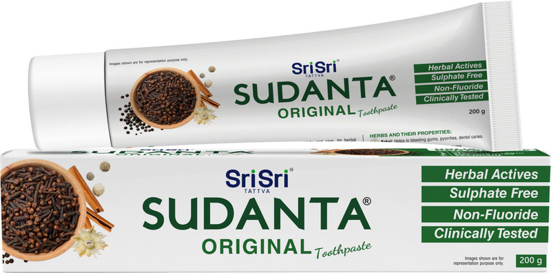 Sri Sri Tattva Sudanta Original Toothpaste for Daily Oral Care | 200 g (Pack of 1) Toothpaste(200 g)