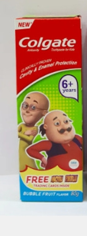 Colgate Kids Toothpaste For 6+ Years, Motu Patlu, Bubble Fruit Flavour 80 Gm Toothpaste(80 g)