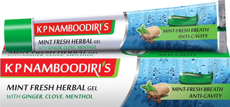 K.P. Namboodiri's Mint Fresh Herbal Gel Toothpaste with Ginger, Clove & Mint - 150g (Pack of 2) Toothpaste(150 g, Pack of 2)