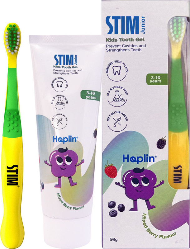 STIM Junior Kids Toothpaste | 3-10 Years | Mixed Berry | Fluoride & SLS Free Toothpaste(50 g)