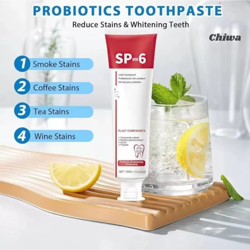 CHIWA SP 6 Whitening Prodigy Toothpaste: Advanced Teeth Care with Brush Toothpaste(60 g, Pack of 2)