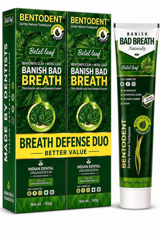 bentodent Betel Leaf Pack Natural Toothpaste(200 g, Pack of 2)