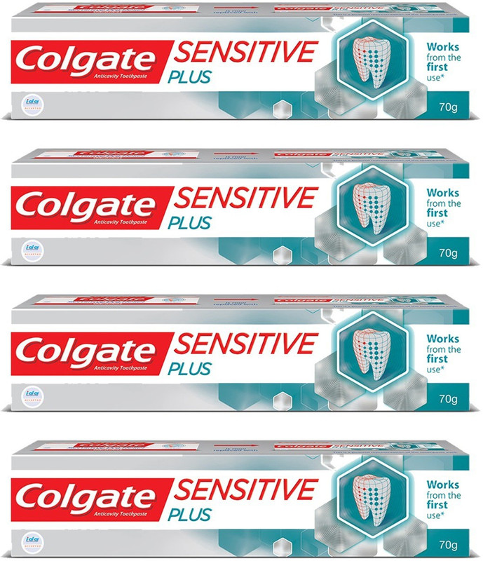 Colgate Sensitive Plus 70g Toothpaste (280 g, Pack of 4)