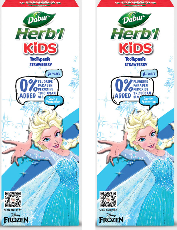 Dabur Herb'l Kids Edition (Strawberry Flavour) Toothpaste(160 g, Pack of 2)