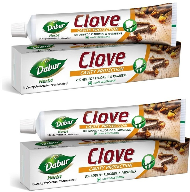 Dabur Herb'l Clove Cavity Protection Provides Pleasant Mouthfeel After Brushing Toothpaste(400 g, Pack of 2)