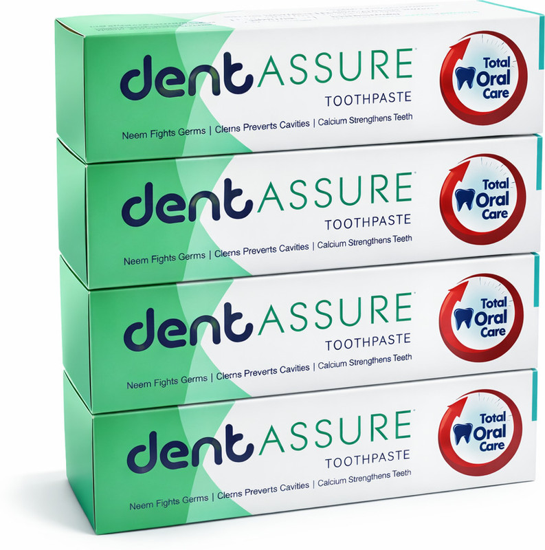 ASSURE Neem, Tulsi and Pudina Toothpaste Pack of 4 Toothpaste(400 g, Pack of 4)